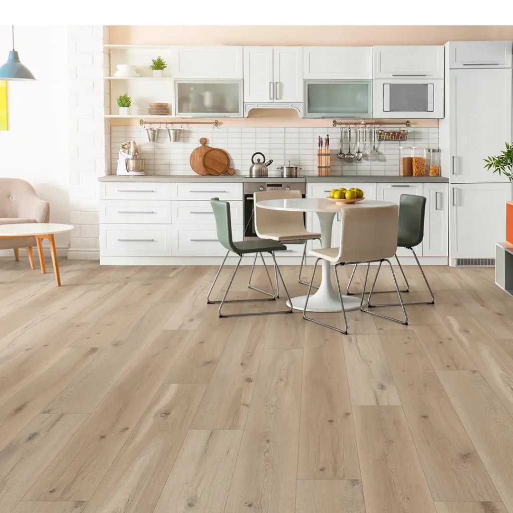 Choosing-LVP LVP in white kitchen | SP Floors